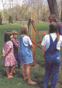 Outdoor lesson at Sudbury Valley School   (click for larger image)